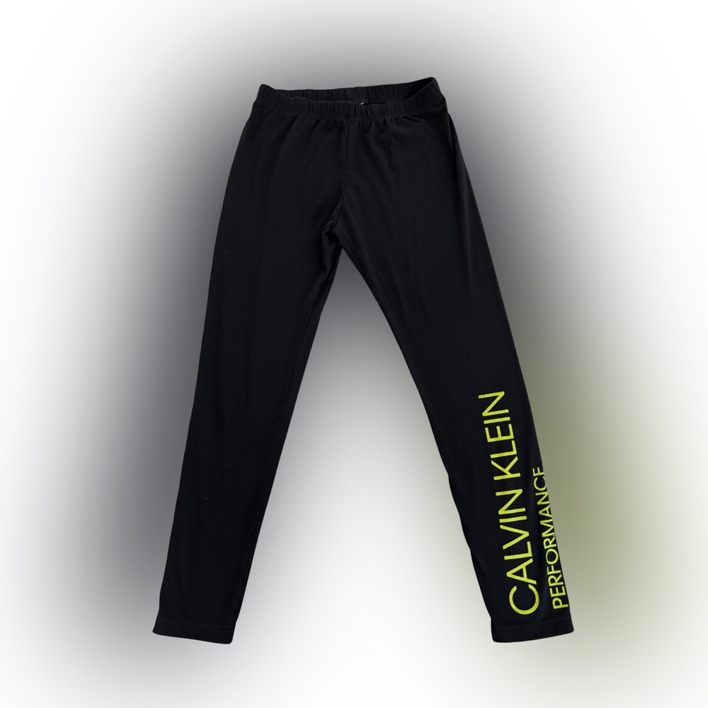 Calvin Klein Performance Girls Size M (8-10) Black Activewear Leggings